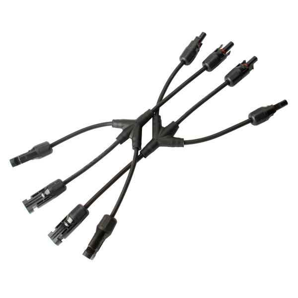 Conector MC4, cable solar, divisor en Y, cable de módulo solar, enchufe y toma, panel solar FMMM, conector de derivación en Y fotovoltaico, 1 par